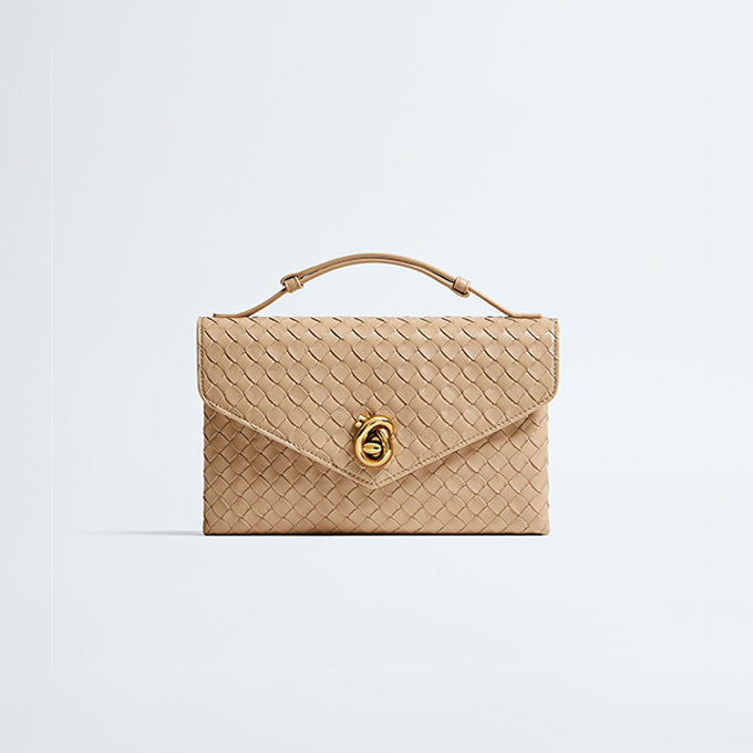 bottega veneta knot lock woven crossbody bag #817191